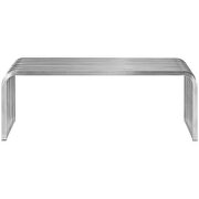 47 stainless steel bench in silver by Modway additional picture 4
