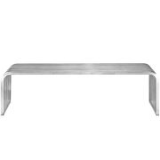 60 stainless steel bench in silver by Modway additional picture 3