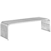 60 stainless steel bench in silver by Modway additional picture 4