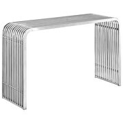 Stainless steel console table in silver by Modway additional picture 4