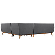 L-shaped sectional sofa in gray by Modway additional picture 5