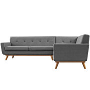 L-shaped sectional sofa in gray by Modway additional picture 6