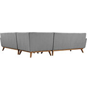 L-shaped sectional sofa in expectation gray by Modway additional picture 5