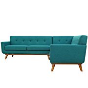 L-shaped sectional sofa in teal by Modway additional picture 3