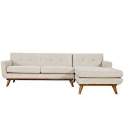 Right-facing sectional sofa in beige additional photo 5 of 4