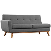 Right-facing sectional sofa in gray by Modway additional picture 5