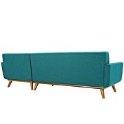 Right-facing sectional sofa in teal additional photo 2 of 4