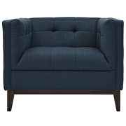 Upholstered fabric chair in azure additional photo 5 of 4