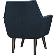 Upholstered fabric armchair in azure additional photo 5 of 5