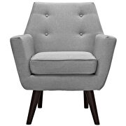 Upholstered fabric armchair in light gray additional photo 2 of 5