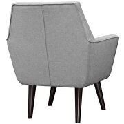 Upholstered fabric armchair in light gray additional photo 3 of 5
