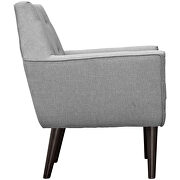 Upholstered fabric armchair in light gray additional photo 4 of 5