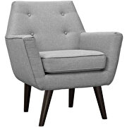 Upholstered fabric armchair in light gray additional photo 5 of 5