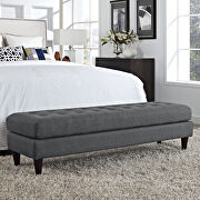 Large bench in gray fabric upholstery by Modway additional picture 6
