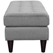 Large bench in light gray fabric upholstery additional photo 3 of 5