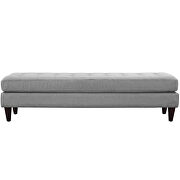 Large bench in light gray fabric upholstery additional photo 4 of 5