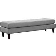 Large bench in light gray fabric upholstery by Modway additional picture 6