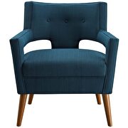 Upholstered fabric flared arms armchair additional photo 2 of 6