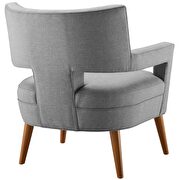 Upholstered fabric flared arms armchair additional photo 4 of 6