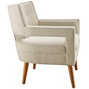 Upholstered fabric flared arms armchair additional photo 5 of 6