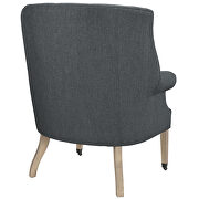 Upholstered fabric lounge chair in gray additional photo 2 of 4