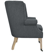 Upholstered fabric lounge chair in gray additional photo 3 of 4