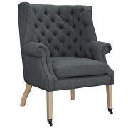 Upholstered fabric lounge chair in gray additional photo 4 of 4