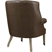 Upholstered vinyl lounge chair in brown additional photo 2 of 4