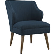 Upholstered fabric armchair in azure additional photo 4 of 4