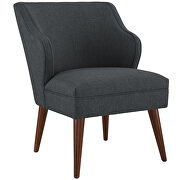 Upholstered fabric armchair in gray additional photo 4 of 4