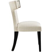 Fabric dining chair in beige additional photo 3 of 3