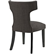 Fabric dining chair in brown additional photo 4 of 3