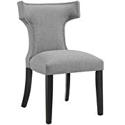 Fabric dining chair in light gray additional photo 2 of 3