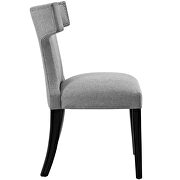 Fabric dining chair in light gray additional photo 3 of 3