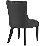Tufted faux leather dining chair in black additional photo 2 of 3