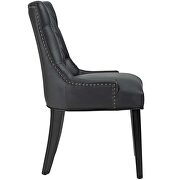 Tufted faux leather dining chair in black additional photo 3 of 3