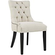 Tufted fabric dining side chair in beige additional photo 4 of 3