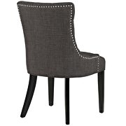 Tufted fabric dining side chair in brown additional photo 2 of 3