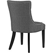 Tufted fabric dining side chair in gray additional photo 2 of 3