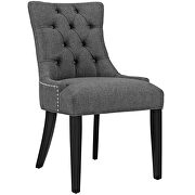 Tufted fabric dining side chair in gray additional photo 4 of 3