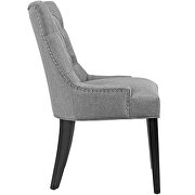Tufted fabric dining side chair in light gray additional photo 3 of 3