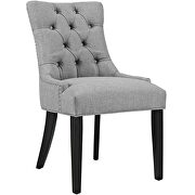 Tufted fabric dining side chair in light gray additional photo 4 of 3