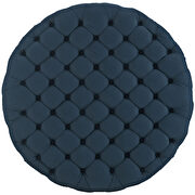 Upholstered fabric ottoman in azure additional photo 4 of 4