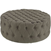 Upholstered fabric ottoman in granite additional photo 2 of 4