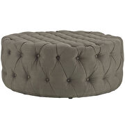 Upholstered fabric ottoman in granite additional photo 3 of 4