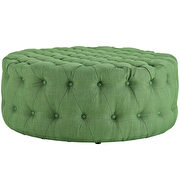 Upholstered fabric ottoman in kelly green additional photo 3 of 4