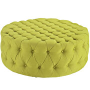 Upholstered fabric ottoman in wheatgrass additional photo 2 of 4
