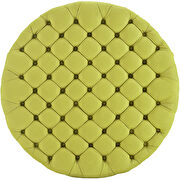 Upholstered fabric ottoman in wheatgrass additional photo 4 of 4