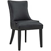 Faux leather dining chair in black additional photo 2 of 3