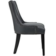 Faux leather dining chair in black additional photo 3 of 3